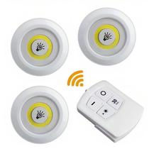 Kit 3 Lampadas Luminaria Led Controle Sem Fio Spot Remoto 15w