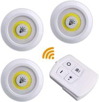 Kit 3 Lampadas Luminaria Led Controle Sem Fio Spot Remoto 15w Kit 3 Lampadas Luminaria Led Controle Sem Fio Spot Remoto 15w