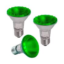 Kit 3 Lâmpadas Par20 Halogena Verde 50w 127v E27 Kian