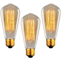 Kit 3 Lâmpadas Retro Vintage ST64 Filamento Carbono 220v Kit 3 Lâmpadas Retro Vintage ST64 Filamento Carbono 220v