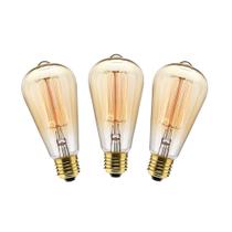 Kit 3 Lâmpadas ST64 Vintage Filamento Carbono 40w Âmbar 220V Kit 3 Lâmpadas ST64 Vintage Filamento Carbono 40w Âmbar 220V