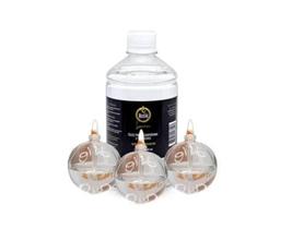 Kit 3 Lamparina Bola + 500ml Fluido Puro