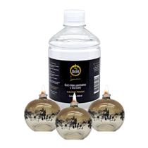KIT 3 LAMPARINAS DECORATIVAS SENSAÇÕES + 500ml DE FLUIDO