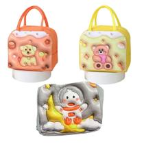 Kit 3 Lancheiras Escolar De Desenho Animado Infantil Bolsa Kit 3 Lancheiras Escolar De Desenho Animado Infantil Bolsa