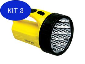 Kit 3 Lanterna Holofote 19 Led marca DP modelo 1706