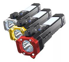 Kit 3 Lanterna Tática Ímã Indestrutível, Faca, Martelo X1