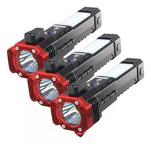 Kit 3 Lanterna Tática Indestrutível 4 Em 1 Ultra Potência