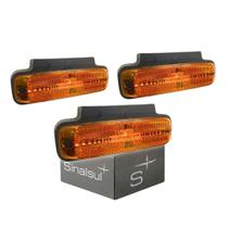 Kit 3 Lanternas Lateral Posição Direcional Com Suporte Led Kit 3 Lanternas Lateral Posição Direcional Com Suporte Led