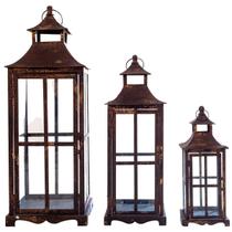 Kit 3 Lanternas Marroquina Envelhecida Grande Kit 3 Lanternas Marroquina Envelhecida Grande