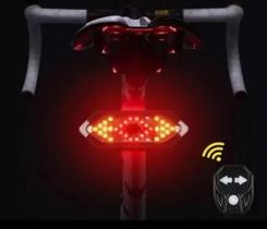 Kit 3 Lanternas Traseira p/ Bike Com Seta E Controle Remoto Sem Fio - WTY
