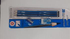 Kit 3 lápis,1 borracha e 1 apontador