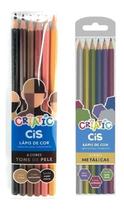 Kit 3 Lápis de Cor Criatic - Pastel + Metálico + Pele - CIS