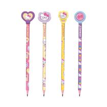 Kit 3 Lápis HB Com Borracha Hello Kitty Escolar Leo e Leo Kit 3 Lápis HB Com Borracha Hello Kitty Escolar Leo e Leo