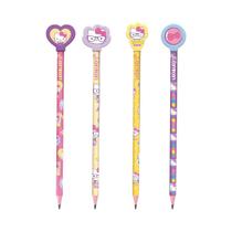 Kit 3 Lápis Hb Com Borracha Hello Kitty Escolar Leo E Leo
