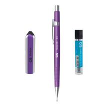 Kit 3 Lapiseira Tecnocis 0.5 Roxa +Grafite+Borracha Fantasia