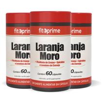 Kit 3 Laranja Moro com Picolinato de Cromo Spirulina e Levedura de Cerveja 60 cápsulas Fitoprime