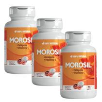 Kit 3 Laranja Moro + Vitamina C 60 Cápsulas Bionutri Peptídeos Bioativos Ácido Ascórbico Colageno