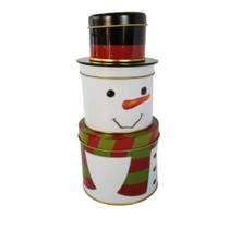 Kit 3 latas boneco de neve