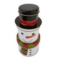 Kit 3 Latas Boneco de Neve