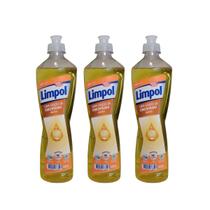 Kit 3 Lava Louças Detergente Limpol Gel Concentrado 400g Neutro