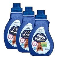 kit 3 LAVA ROUPA VIDA MACIA LIQUIDO GLICERINA & LAVANDA 500ML