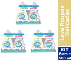 Kit 3 Lava Roupas & 3 Amaciante Camomila 500 ml Casa Km