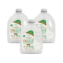 Kit 3 Lava Roupas Coco Líquido Vinagreen 3L Antialérgico Natural Bicarbonado Vinagre Álcool Orgânico Hipoalergênico Pele Sensível Alérgica Bebê