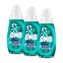 Kit 3 Lava-Roupas Líquido Omo Ciclo Rápido Ação Total Frasco 750ml cada Kit 3 Lava-Roupas Líquido Omo Ciclo Rápido Ação Total Frasco 750ml cada