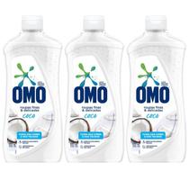 Kit 3 Lava-Roupas Líquido Omo Roupas Finas e Delicadas Coco 900ml