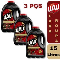Kit 3 Lava Roupas Líquido Uau Perfumes Rosas E Sedução de 5 Lts