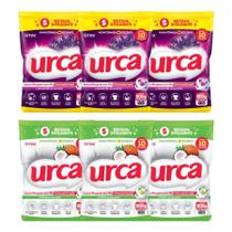 Kit 3 Lava Roupas pó Concentrado Coco Urca Sachê 800g + 3 Lava Roupas pó Concentrado Urca Lavanda Sachê 800g
