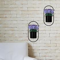 Kit 3 Lavanda Artificial Permanente para Decoração de Sala Quarto e Escritório Kit 3 Lavanda Artificial Permanente para