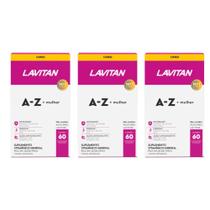 Kit 3 Lavitan A-Z Mulher com 60 Comprimidos Kit 3 Lavitan A-Z Mulher com 60 Comprimidos