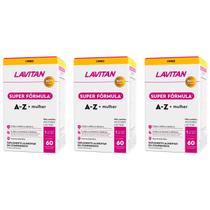 Kit 3 Lavitan A-Z Multivitaminico Homem e Mulher Super Fórmula Vitamina C D Zinco Cimed