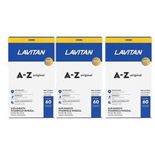 Kit 3 Lavitan Az Homem 60 Cápsulas Original Vitaminas.