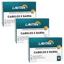 kit 3 Lavitan Cabelos e Barba Cimed 60 Cápsulas Crescimento, Força e Preenchimento Original kit 3 Lavitan Cabelos e Barba Cimed 60 Cápsulas Crescimento, Força e Preenchimento Original
