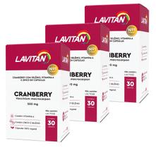 Kit 3 Lavitan Cranberry 500mg Com Vitamina A Zinco e Selênio Kit 3 Lavitan Cranberry 500mg Com Vitamina A Zinco e Selênio