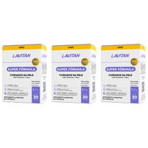 KIT 3 Lavitan Cuidados da Pele Cabelo Unha Biotina Vitamina C 30cp Cimed Suplementos Beleza Super Fórmula