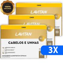 Kit 3 Lavitan Hair Cabelos E Unhas Cimed 60 Cápsulas