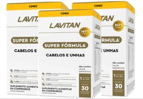 Kit 3 Lavitan Hair Super Formula Cabelos E Unhas 30 Cps Cada - Cimed