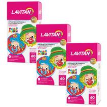 KIT 3 Lavitan Infantil Patati Patatá Sabor Tutti Frutti com 3X60 Comprimidos Mastigáveis KIT 3 Lavitan Infantil Patati Patatá Sabor Tutti Frutti com 3X60 Comprimidos Mastigáveis