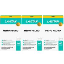 Kit 3 Lavitan Memo Neuro 60 Comprimidos Revestidos
