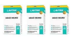 Kit 3 Lavitan Memoria 60 Comprimidos, Memo Neuro - Cimed