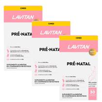 Kit 3 Lavitan Pré-Natal Multi Cimed 30 Comprimidos Uso Contínuo Kit 3 Lavitan Pré-Natal Multi Cimed 30 Comprimidos Uso Contínuo