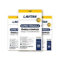 Kit 3 Lavitan Super Fórmula Ômega Complex 30 Cápsulas