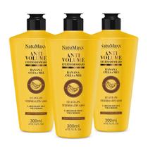 Kit 3 Leave in AntiVolume Banana Aveia e Mel NatuMaxx 300ml Kit 3 Leave in AntiVolume Banana Aveia e Mel NatuMaxx 300ml