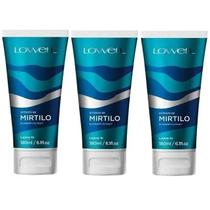 Kit 3 Leave-in Extrato De Mirtilo Sem Enxágue 180 Ml Lowell