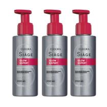Kit 3 Leave In Finalizador Balm Glow Expert Capilar Anti Frizz 100ml Eudora Siàge
