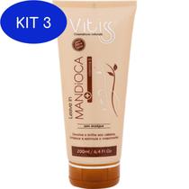 Kit 3 Leave In Vitisss Mandioca + Vitamina E 200Ml
