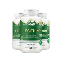Kit 3 Lecitina de Soja Unilife 60 Cápsulas